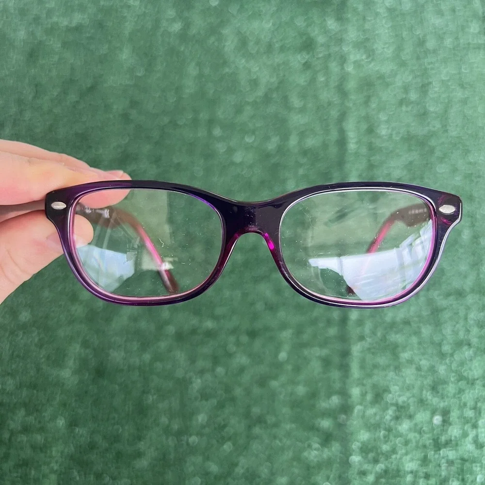 Ray-Ban RB1555 3666 Eyeglasses Purple Pink Full Rim 48-16-130 Frames Only w Case